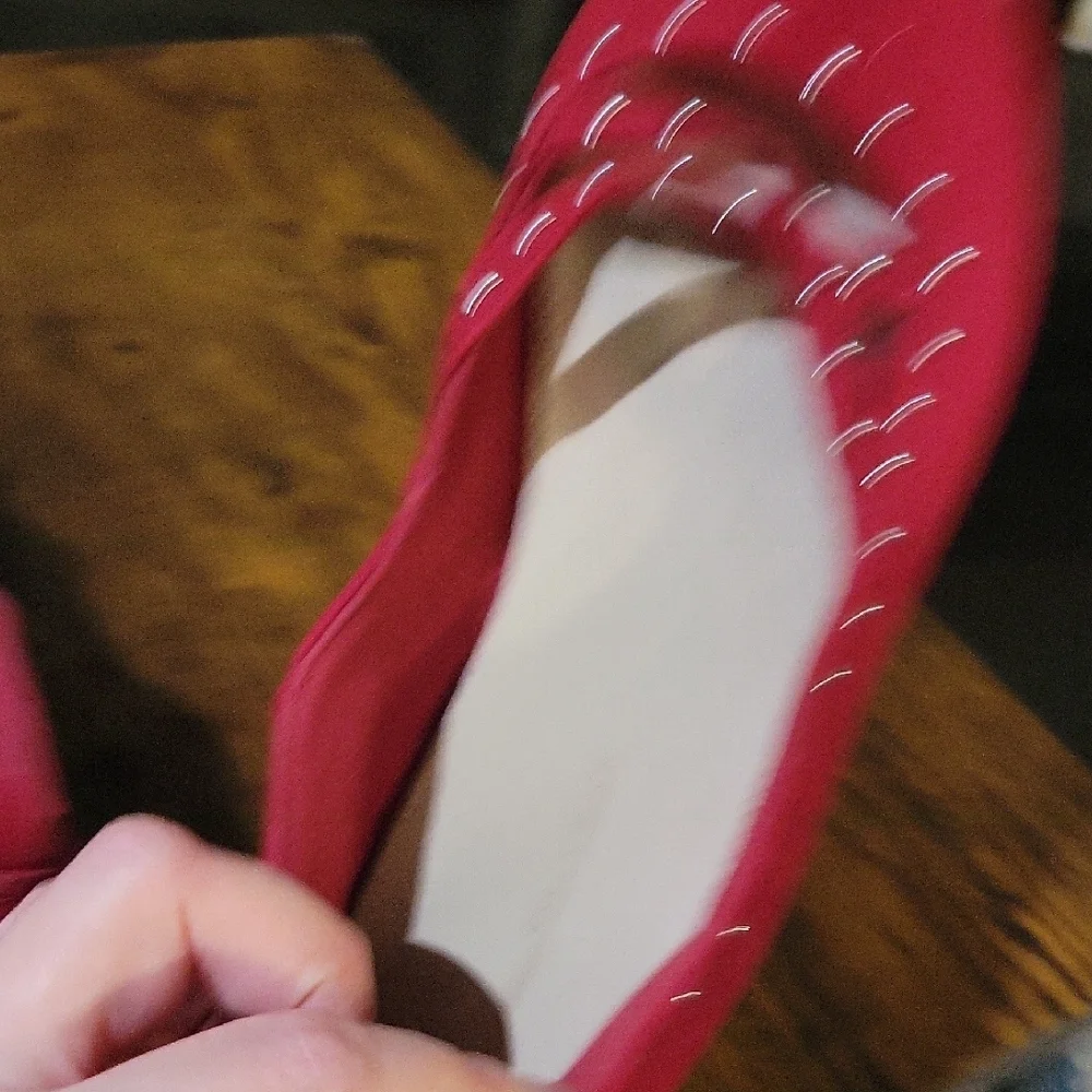 Zara Kids Red Flats with Studded Design